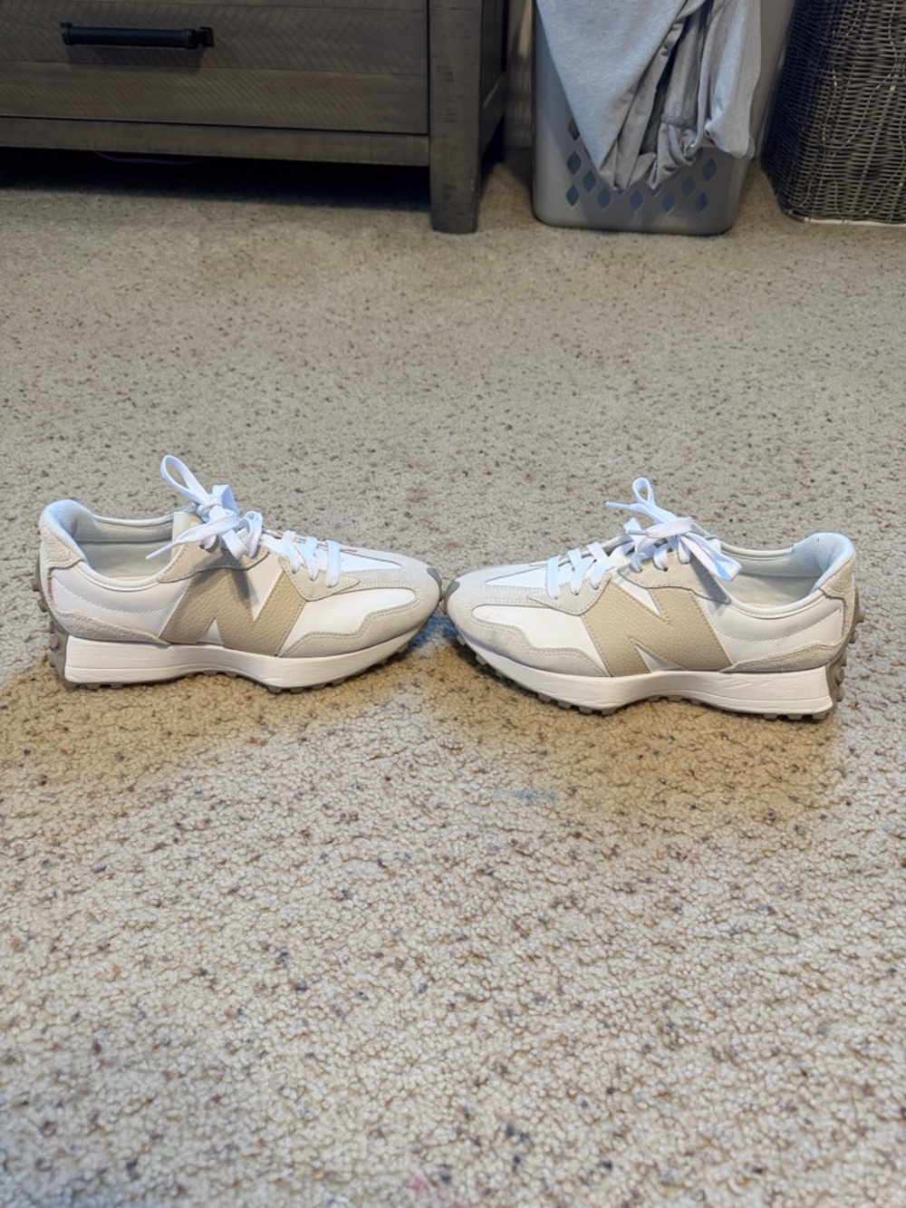 New balance 327 white light tan sneakers - Picture 3 of 9